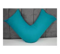 (Teal) V Pillowcases Covers Polycotton Back Neck Maternity Support V Cushion Cases Only