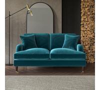 Teal Velvet 2 Seater Sofa - Payton