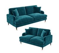 Teal Velvet Sofa Set - Payton