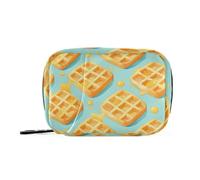 Teal Waffles Geometric Travel Medicine Bag with Detachable Compartments Portable Medicine Pill Organizer for Purse
