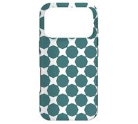 Teal White Circle With Corners Star Oceanic Nautical Pattern Case for iPhone 17 Pro