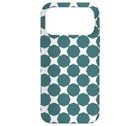Teal White Circle With Corners Star Oceanic Nautical Pattern Case for iPhone 17 Pro Max