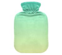 Teal Yellow Gradient Hot Water Bottle with Cover for Pain Relief Heating Bottle for Sports Injuries, 2L