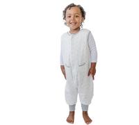 Tealbee Dreamsuit: Toddler Sleep Sack with Feet 2T 3T - 1.2 TOG All Season Baby Wearable Blanket for Walkers - Rayon made from Bamboo, Organic Cotton Sleeping Bag - Love Milk