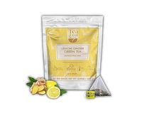Tealeaf & Co. Lemon Ginger Green Tea with Ginger, Lemon Flavor, Orange Peel, Mint & Black Pepper - Green Tea Bags with Fresh Herbs and Spices - Vegan - 50 Teabags