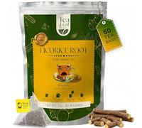 Tealeaf & Co. Licorice Root Tea Blended with Spices - Pure Herbal Tea Bags with Cardamom, Ginger, Cinnamon Sticks & Licorice Root Extract - Low Caffeine - Gluten Free - 50 Teabags