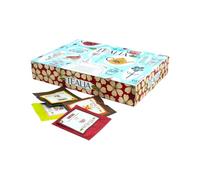 Tealia 6 Variety Dessert Tea Gift Box - Coconut Chocolate, Raspberry Truffle, Mango Island, Vanilla Ginger Peach, Cherry Blossom, Dark Chocolate Almond - 48 Envelope Tea Bags
