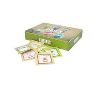 Tealia 6 Variety Green and Herbal Tea Gift Box - Pure Ceylon Green, Limone, Simply Mint, Chamomile Apple, Caramel Rooibos, Strawberry Hibiscus - 48 Envelope Tea Bags Total