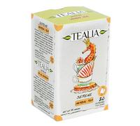 Tealia Herbal Infusion - Chamomile, Lavender, Peppermint & Lemongrass | 20 Pyramid Tea Bags | Caffeine-Free | Hot or Cold Brew | Serene Floral Mint Blend