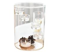 Tealight Candle Holder, Rotating Artistic Centerpiece, Pillar Cylinder