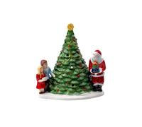 Villeroy & Boch Christmas Toys Santa on the Tree, Hard Porcelain, Wax, Green/Multi-Colour 20 x 17 x 23 cm(One Size)