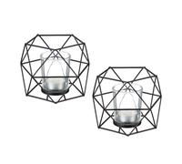 Tealight holder Geometric Lantern Votive Stand 180 g Set of 2 Candle Holder