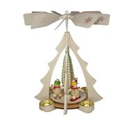 Tealight Pyramid Snowmen Winter Natural Bxhxt 25x31, 5x28cm New Table Decoration