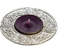 Tealight Round Pewter T-Light Holder Celtic Pattern For Any Home