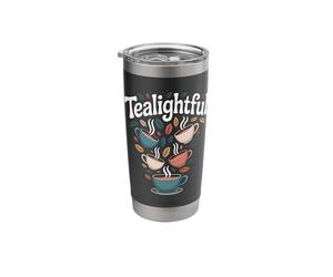 Tealightful Tea Time Whimsical Cups Stainless Steel Insulated Tumbler