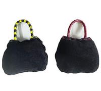 Tealover Leather Round Bite Pillow Dog Training Tug Toys,2 Pack