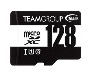 Team 128GB microSDHC UHS-I/U1 Class 10 Memory Card with Adapter, Speed Up to 100MB/s (TUSDX128GCL10U03)