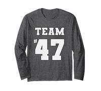 Team 47 Trump 45 We Won 2024 47th President Daddy's Home Red Long Sleeve T-Shirt