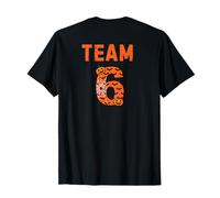 Team 6 Halloween Spooky Pumpkin Bat Spider Birthday Art T-Shirt