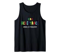 Team Acceptance Normal is Overrated Funny Autism Awareness Tank Top