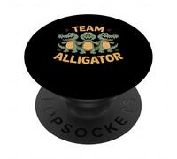 Team Alligator Farm Cartoon Cute Farm Animal Zoo Swamp Gator PopSockets Adhesive PopGrip
