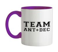 Team Ant and Dec - 11oz - Ceramic Two-Tone Mug for Coffee/Tea - Purple/White - One Size