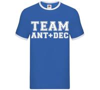 Team Ant and Dec - Mens Contrast Ringer T-Shirt - Royal/White - Large