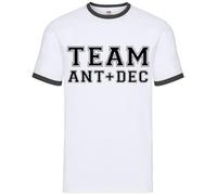 Team Ant and Dec - Mens Contrast Ringer T-Shirt - White/Black - Large