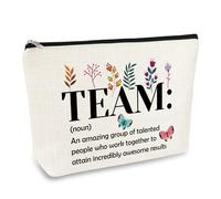 Team Appreciation Gifts Makeup Bag for Women Boss Leader Thank You Gift for Employee Colleague Coworker Inspirational Gifts Cosmetic Bags Birthday Bosses' Day Gift for Social Worker Teacher Nurse