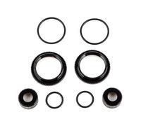 Team Associated 13mm Shock Collar and Seal Retainer Set Black Aluminium AS91929