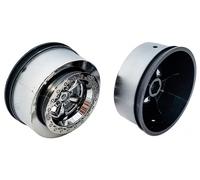 Team Associated DR10 Drag Rear Wheels Black Chrome 2.2 3.0 Inch 12mm Hex AS71076