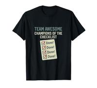 Team Awesome Champions of The Checklist Graphic T-Shirt