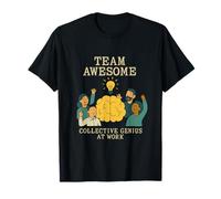 Team Awesome Collective Genius Brain Graphic T-Shirt