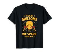 Team Awesome We Spark Ideas Bulb Lighting Graphic T-Shirt