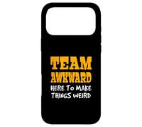 Team Awkward Here To Make Things Weird - Orange and White Case for iPhone 17 Pro Max