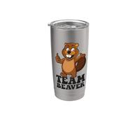 Team Beaver and Beaver Lumberjack Costume Dam Beaver Stainless Steel Insulated Tumbler