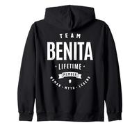 Team Benita Lifetime Member Funny Name Benita Zip Hoodie