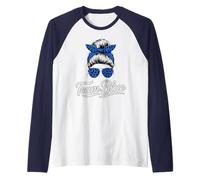 Team Blue Field Day Motivational Spirit Week Pep Rally Raglan Baseball Tee