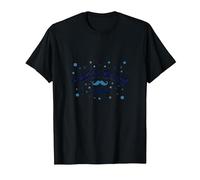 Team Blue Mustache Baby Shower Celebration T-Shirt, Men, Black, XL