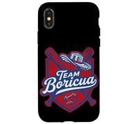 Team Boricua Puerto Rico Baseball Coqui Frog Pava Hat Fan Case for iPhone X/XS