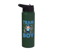 Team Boy Gender Reveal Blue Stainless Steel Insulated Water Bottle