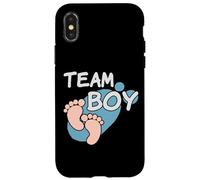 Team Boy Gender Revelation Shower Baby Shower Case for iPhone X/XS