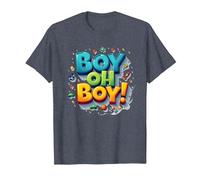 Team Boy Oh Boy! Playful Sports & Adventure Theme T-Shirt, Men, Heather Blue, 3XL