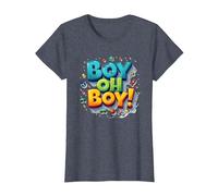 Team Boy Oh Boy! Playful Sports & Adventure Theme T-Shirt, Women, Heather Blue, XS