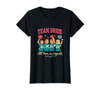 Team Bride All Love No Regrets Bachelorette Design T-Shirt