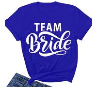 Team Bride Bridesmaid T-Shirt Women Bridal Shower Engagement Wedding Party Tees Bachelorette Hen Party Tops 047