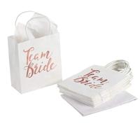 Team Bride Gift Bags, Paper Bags, Hen Party, Set of 5, Wedding, Bride, Bridal Shower, JGA, Maid of Honour, Gift Girls, Party, Marriage, Decorative Paper Bag, Environmentally Friendly