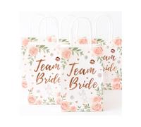 Team Bride Gift Bags, Paper Bags, Hen Party, Set of 5, Wedding, Bride, Bridal Shower, JGA, Maid of Honour, Gift Girls, Party, Marry, Paper Bag Colourful, Environmentally Friendly (Colourful)