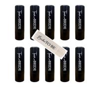 Team BRIDE Lip Balms - Hen Night Goodie Bag Idea, Classy Party Gift Bag Filler, Hen Weekend Accessory (10 x Black Team Bride Lip Balm with Bride to Be Lip Balm)