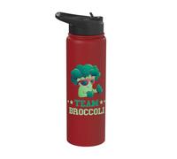 Team Broccoli Funny Broccoli Sunglass Healthy Vegetable Stainless Steel Insulated Water Bottle